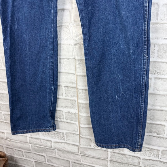 Wrangler Flame Resistant HRC2/2112 Dark Wash Denim Work Jeans Mens 38 x 34 - Picture 2 of 11
